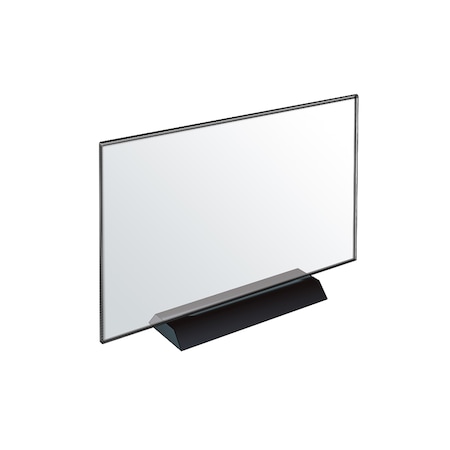 Azar Displays Acrylic Frame Sign Holder on Weighted Black Base 14"W x 8.5"H, PK2 108806